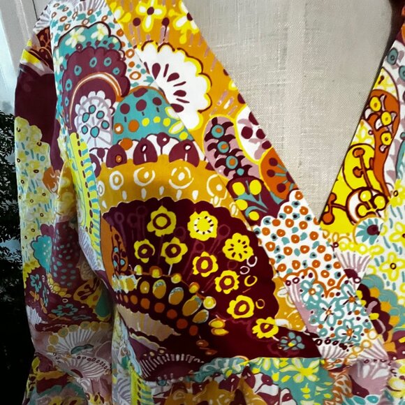 LA DOUBLEJ Jennifer Jane Holi Floral-Print Tiered Poplin Midi Dress - Picture 9 of 12